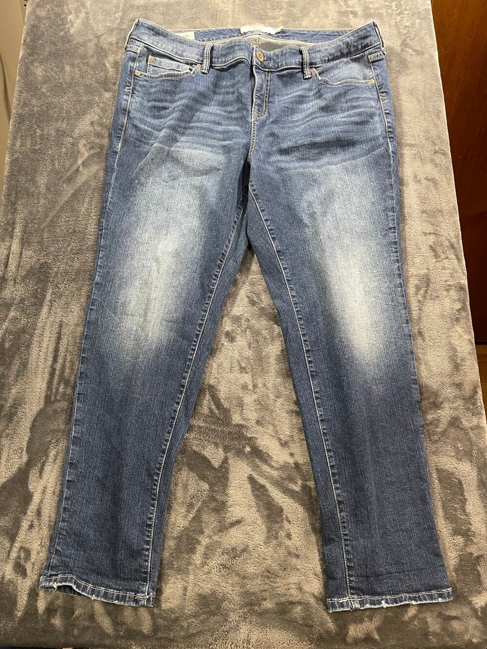 Torrid Boyfriend Jeans Womens Size 18 Short Dark Wash Stretch Relaxed Fit Pants
